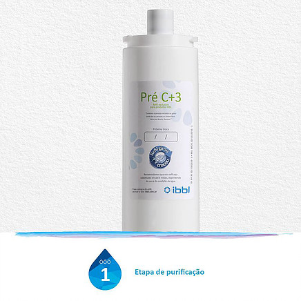 Refil Filtro Pré C+3 IBBL para Filtro de Água IBBL 3 etapas de purificação