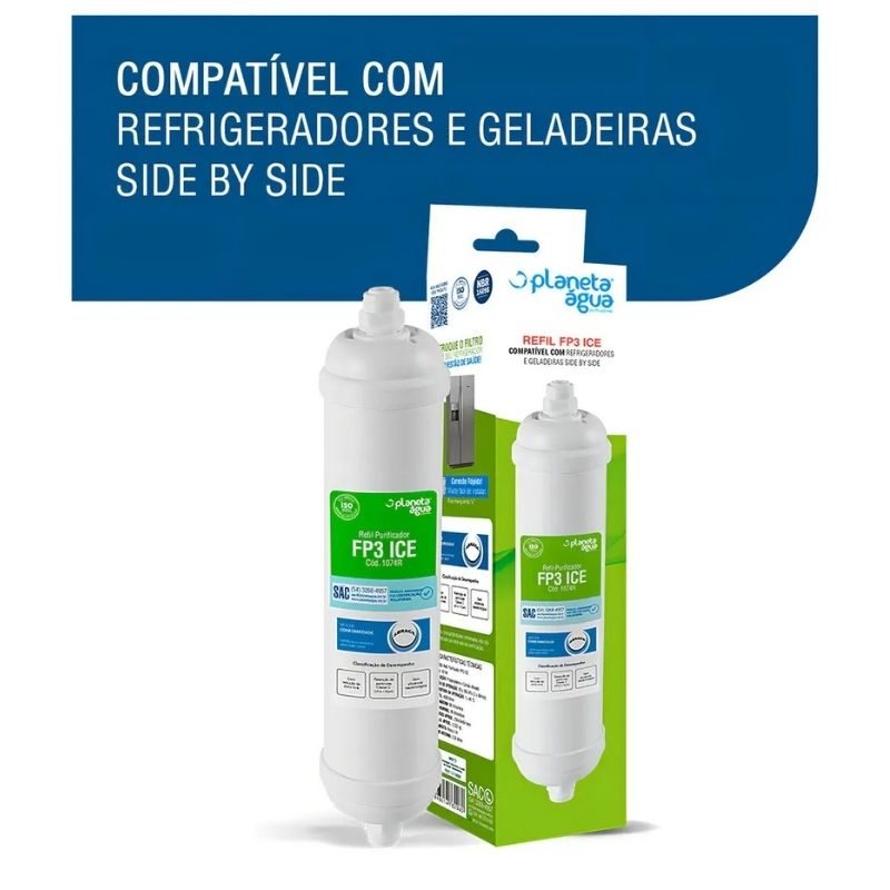 Refil Externo FP3 ICE Planeta Água Para Geladeiras